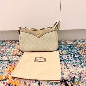 Gucci Beige Monogram Shoulder Bag